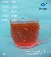 300ml啤酒玻璃把子杯