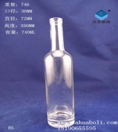 740ml晶白料厚底葡萄酒玻璃瓶
