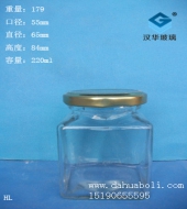 220ml方形辣椒酱玻璃瓶