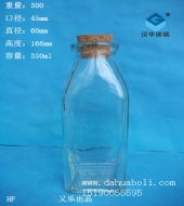 350ml方形冷泡茶玻璃瓶