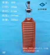 580ml方形橄榄油玻璃瓶