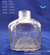 900ml方形玻璃酒瓶