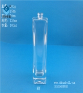 100ml厚底长方形玻璃香水瓶