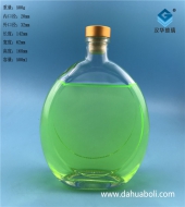 500ml扁圆形玻璃酒瓶