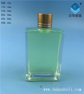 50ml精白料长方形玻璃小酒瓶