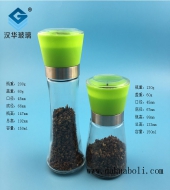 150ml绿色盖研磨器玻璃胡椒粉瓶