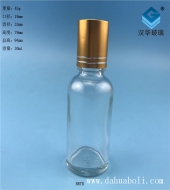 30ml电镀盖透明玻璃滚珠精油玻璃瓶