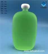 350ml磨砂玻璃扁酒瓶